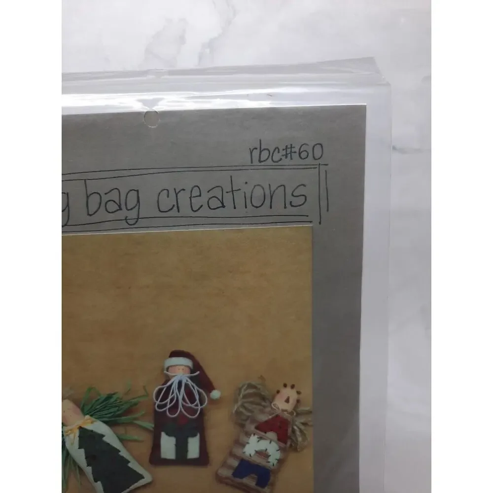 1998 Rag Bag Creations Christmas Holiday Craft Pattern Pin Me Angel Santa